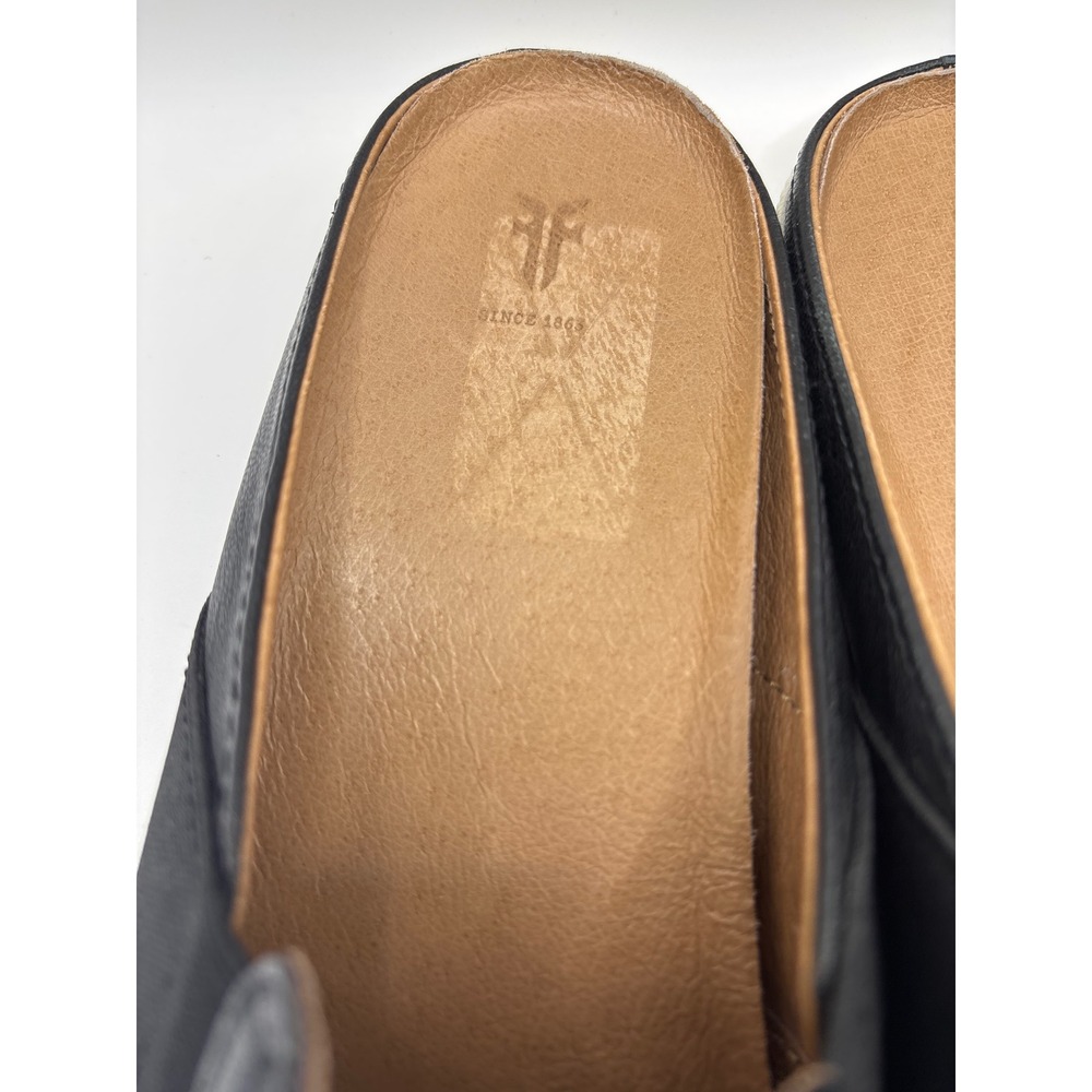 Frye Ivy Leather Mule Sneaker Womens Black Slip On Backless Loafers Shoes Size 8 - Picture 4 of 6